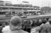 Cars on the pit straight