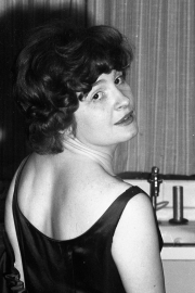 Greta in dress for the Hospital Ball