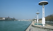 Public swimming pool by the Rhone