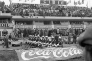 Motorcycle broom before the race