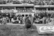General view before the start, with Aston Martins in the background