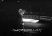 Lights passing the pits at night