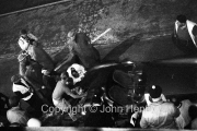 Aston Martin pit stop at night #4 Aston Martin DBR1/300 (Roy Salvadori and Tony Maggs)