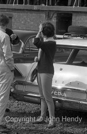 Driver and ladyfriend in the paddock