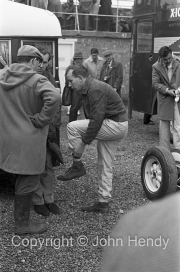 Innes Ireland in the paddock