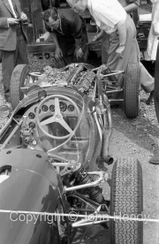 Formula 1 - #8 Ferguson P99 - Climax (Jack Fairman) cockpit in the paddock