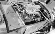 Engine of blown (supercharged) Lotus Mk VI MG, 747cc. #82 DR Piper. This was one of the early Mk VI (one of the first 8), originally acquired by Fred Hill, who called it the Empire Special. Drove it through 1953, then sold to Austin Nurse, who sold it on Boxing Day 1954 to David Piper.