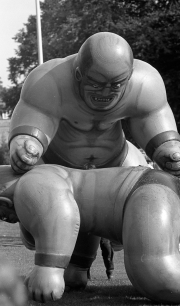 Giant inflatable wrestlers