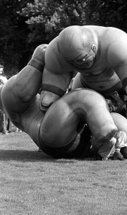 Giant inflatable wrestlers
