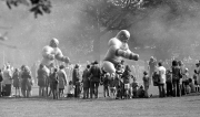 Giant inflatable wrestlers