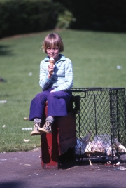 Simon with an ice cream