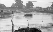 Car spinning in the wet