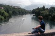 Greta and lake near the Vercors