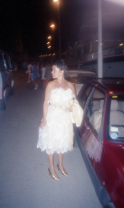 People leaving the party