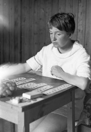Greta playing patience