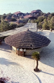 The bar and our hut