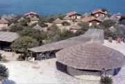The bar and huts