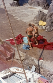 Small bikini on pontoon