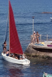 Small bikini on pontoon