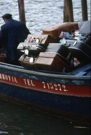 Luggage boat at the hotel