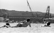 Beach and factory