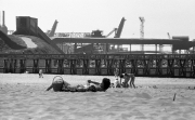 Beach and factory