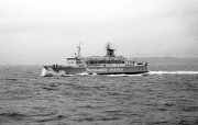 Ferry in rough sea