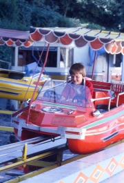 Simon on fairground ride