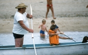 Fat frenchman in a boat