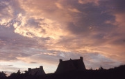 Sunset over the road to Letty