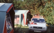 The tent and car