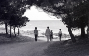 Walking down to the beach at Pointe St Gilles