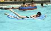 Simon falling off the mattress