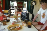 Simon and lunch debris