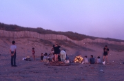 Beach bonfire