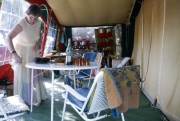 Greta in the tent