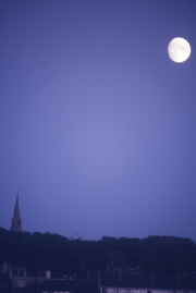 The moon over St Malo