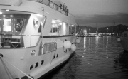 Yachts at dusk