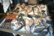 St Tropez market, fish stall