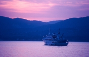 Atlantis 2 - Stavros Niarchos&apos; yacht - at sunset