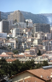 View of Monte Carlo apartment buildings