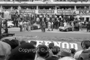 Aston Martins before the start - #7 Aston Martin DBR1/300 - Roy Salvadori and Jim Clark, #8 Aston Martin DBR1/300 - Ian B. Baillie and Jack Fairman