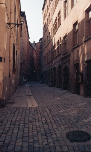 Narrow cobbled street