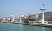 Public swimming pool by the Rhone