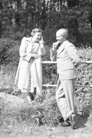 Katie and Bernard, posing