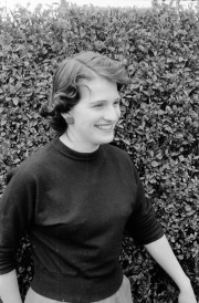 Barbara Green by the hedge