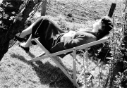 Barbara in a deck chair