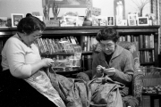 Mum and Jo sewing