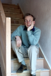 John on the stairs