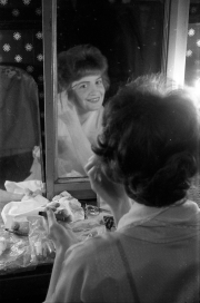 Greta applying makeup